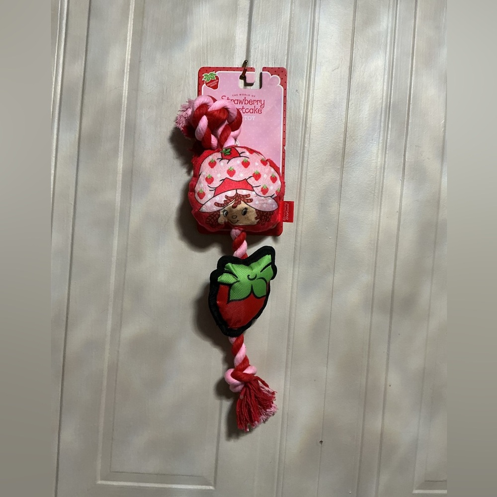 Brand New Strawberry Shortcake Clinker & Squeaky 14”Dog Toy